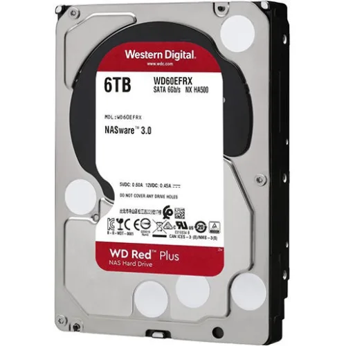 Western Digital Red Plus 6TB HDD Σκληρός Δίσκος 3.5" SATA III 5400rpm με 256MB Cache για NAS