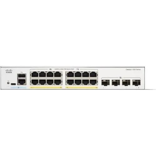 Cisco Catalyst C1300-16T-2G Managed L2 Switch με 18 Θύρες Gigabit (1Gbps) Ethernet και 2 SFP Θύρες