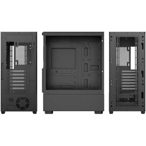 Supercase UR16A-G – Uriel Gaming Midi Tower Κουτί Υπολογιστή με Πλαϊνό Παράθυρο και RGB Φωτισμό Μαύρο