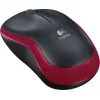 Logitech M185 (910-002237) Ασύρματο Mini Ποντίκι Black/Red