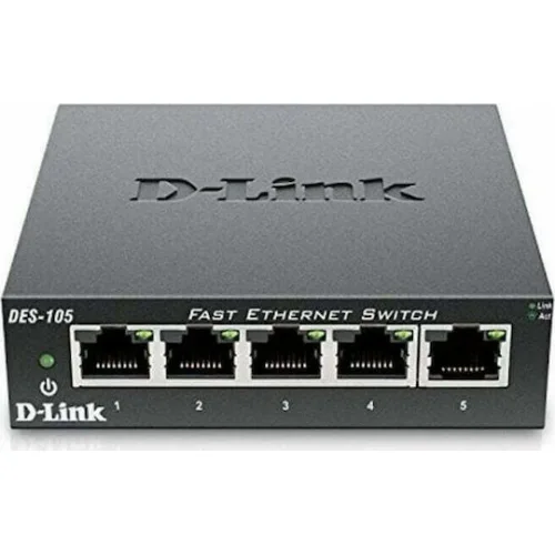 D-Link DES-105 Unmanaged L2 Switch με 5 Θύρες Ethernet