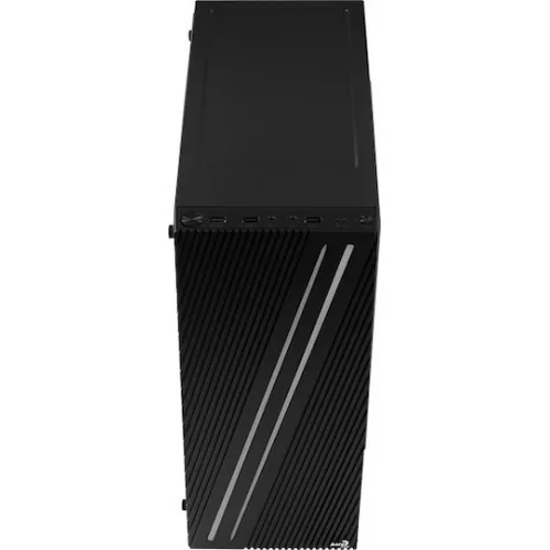 Aerocool Streak Gaming Midi Tower Κουτί Υπολογιστή με Πλαϊνό Παράθυρο και RGB Φωτισμό Μαύρο