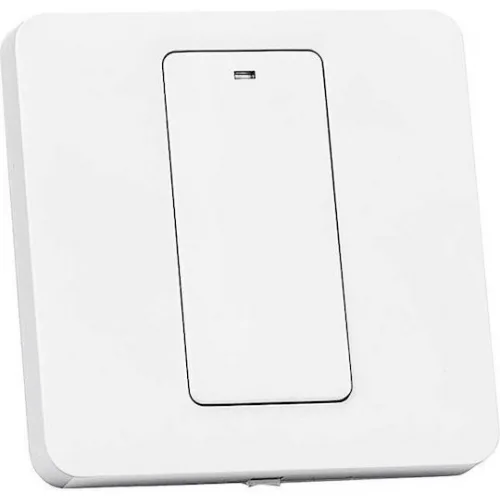 Meross Χωνευτός Διακόπτης Τοίχου Wi-Fi Φωτισμού Μονός με Πλαίσιο Λευκός