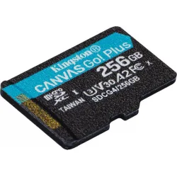 Kingston Canvas Go Plus microSDXC 256GB Class 10 U3 V30 A2 UHS-I με αντάπτορα