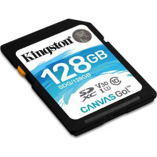 Kingston Canvas Go! SDXC 128GB Class 10 U3 V30 UHS-I