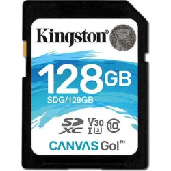 Kingston Canvas Go! SDXC 128GB Class 10 U3 V30 UHS-I