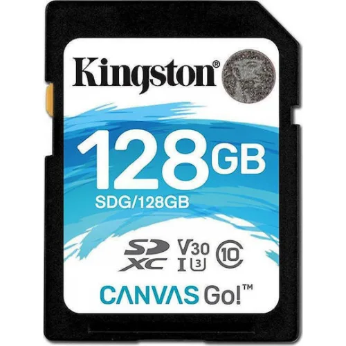 Kingston Canvas Go! SDXC 128GB Class 10 U3 V30 UHS-I