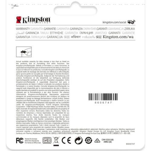 Kingston Endurance microSDXC 128GB Class 10 U1 V10 A1 UHS-I