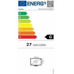 Lenovo ThinkVision E27q-20 IPS Monitor 27" QHD 2560x1440 με Χρόνο Απόκρισης 6ms GTG