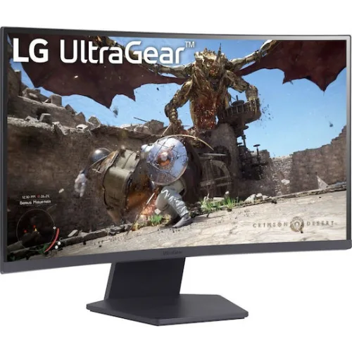LG UltraGear 27GS60QC-B VA HDR Curved Gaming Monitor 27" QHD 2560x1440 180Hz με Χρόνο Απόκρισης 1ms GTG