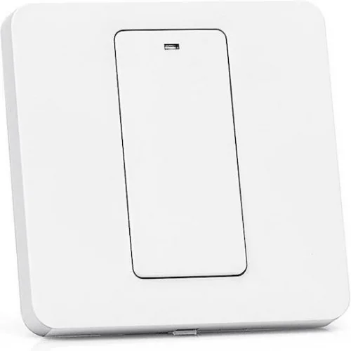 Meross Χωνευτός Διακόπτης Τοίχου Wi-Fi Φωτισμού Μονός με Πλαίσιο Λευκός