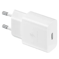 Samsung Φορτιστής με Θύρα USB-C και Καλώδιο USB-C - USB-C 15W Power Delivery Λευκός (EP-T1510X) Samsung Φορτιστής με Θύρα USB-C και Καλώδιο USB-C - USB-C 15W Power Delivery Λευκός (EP-T1510X)