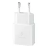 Samsung Φορτιστής με Θύρα USB-C και Καλώδιο USB-C - USB-C 15W Power Delivery Λευκός (EP-T1510X)