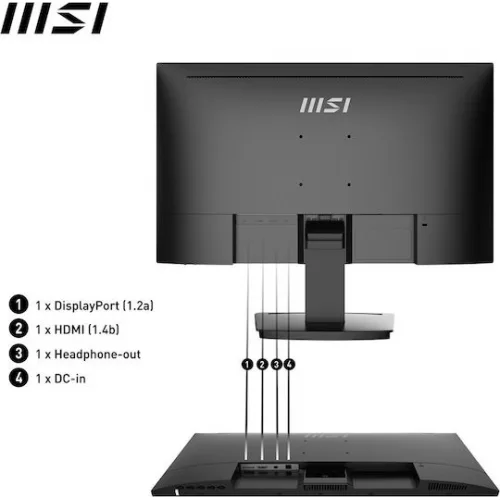 MSI Pro MP243X IPS Monitor 23.8" FHD 1920x1080 με Χρόνο Απόκρισης 4ms GTG