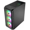 Supercase 19a Series Hermes Gaming Midi Tower Κουτί Υπολογιστή με Πλαϊνό Παράθυρο και RGB Φωτισμό Μαύρο