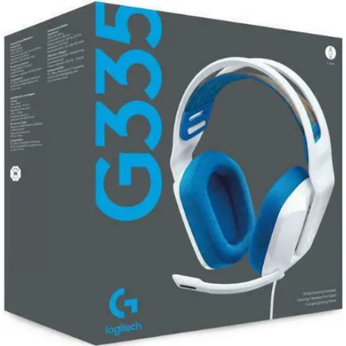 Logitech G335 Over Ear Gaming Headset με σύνδεση 3.5mm Λευκό