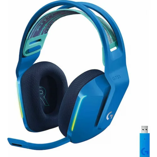 Logitech G733 Ασύρματο Over Ear Gaming Headset με σύνδεση USB Μπλε