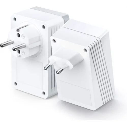 TP-LINK TL-WPA4226KIT v5 Powerline Διπλό για Ασύρματη Σύνδεση Wi‑Fi 4 με Passthrough Πρίζα και 2 Θύρες Ethernet