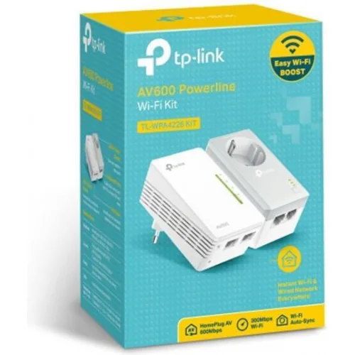 TP-LINK TL-WPA4226KIT v5 Powerline Διπλό για Ασύρματη Σύνδεση Wi‑Fi 4 με Passthrough Πρίζα και 2 Θύρες Ethernet