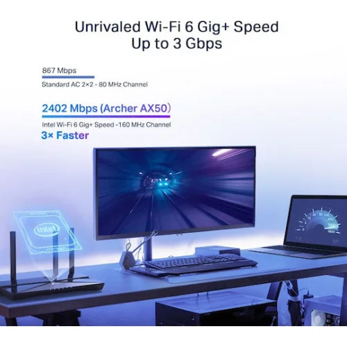 TP-LINK Archer AX50 v1 Ασύρματο Router Wi‑Fi 6 με 4 Θύρες Gigabit Ethernet