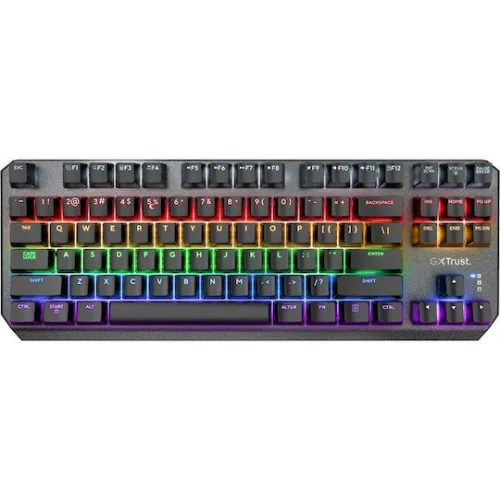 Trust GXT 834 Callaz Gaming Μηχανικό Πληκτρολόγιο με Outemu Red διακόπτες και RGB φωτισμό (Αγγλικό US)