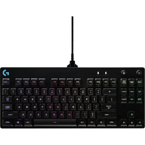 Logitech G Pro Gaming Μηχανικό Πληκτρολόγιο Tenkeyless με GX Blue διακόπτες και RGB φωτισμό (Αγγλικό US)