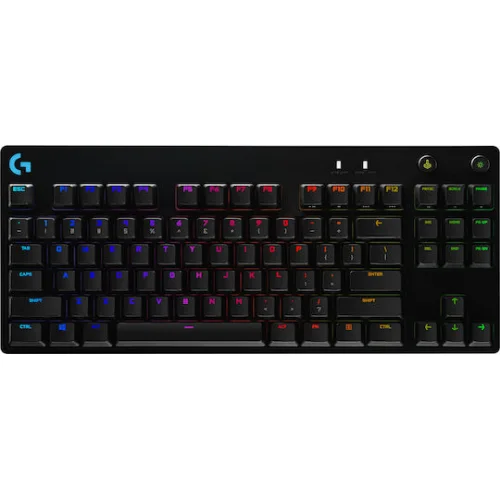 Logitech G Pro Gaming Μηχανικό Πληκτρολόγιο Tenkeyless με GX Blue διακόπτες και RGB φωτισμό (Αγγλικό US)
