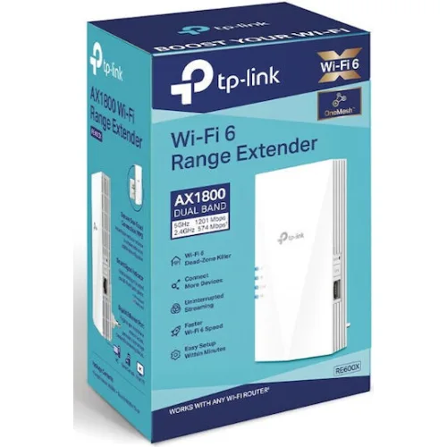 TP-LINK RE600X v3 Mesh WiFi Extender Dual Band (2.4 & 5GHz) 1800Mbps