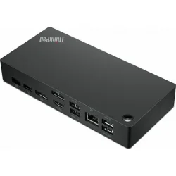 Lenovo ThinkPad Universal 90W USB-C Docking Station με HDMI/DisplayPort 4K PD Ethernet και συνδεση 3 Οθονών Μαύρο