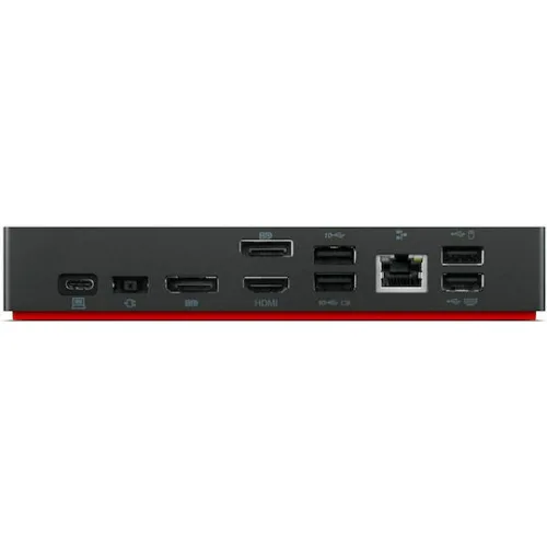 Lenovo ThinkPad Universal 90W USB-C Docking Station με HDMI/DisplayPort 4K PD Ethernet και συνδεση 3 Οθονών Μαύρο