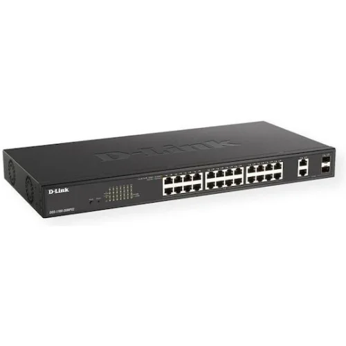 D-Link DGS-1100-26MP v2 Managed L2 PoE+ Switch με 24 Θύρες Gigabit (1Gbps) Ethernet και 2 SFP Θύρες
