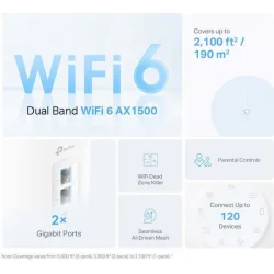 TP-LINK Deco X10 v1 Access Point Wi‑Fi 6 Dual Band (2.4 & 5GHz) σε Διπλό Kit Λευκό