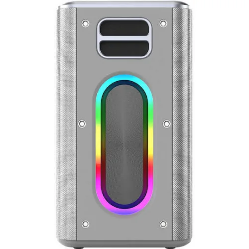 HiFuture Ηχείο με λειτουργία Karaoke Bt Speaker Musicbox σε Ασημί Χρώμα