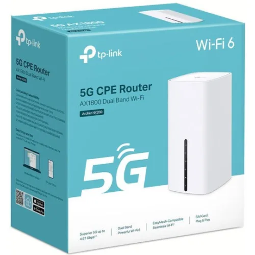 TP-LINK Archer NX200 v1 Ασύρματο 5G Mobile Router Wi‑Fi 6 με 2 Θύρες Gigabit Ethernet