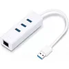 TP-LINK UE330 v2 USB 3.0 Hub 3 Θυρών με σύνδεση USB-A / Ethernet Λευκό
