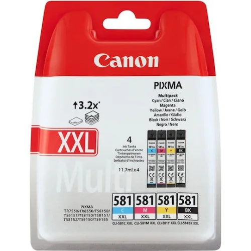 Canon CLI-581XXL Γνήσιο Πακέτο Μελανιών Εκτυπωτή InkJet Κυανό (1998C007)