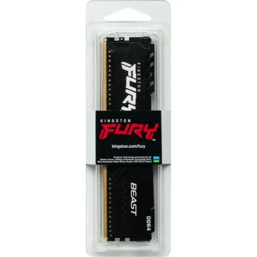 Kingston Fury Beast DDR4 16GB RAM με 2x8GB Modules και Ταχύτητα 3600 για Desktop