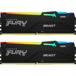 Kingston Fury Beast RGB DDR5 32GB RAM με 2x16GB Modules και Ταχύτητα 5600 για Desktop