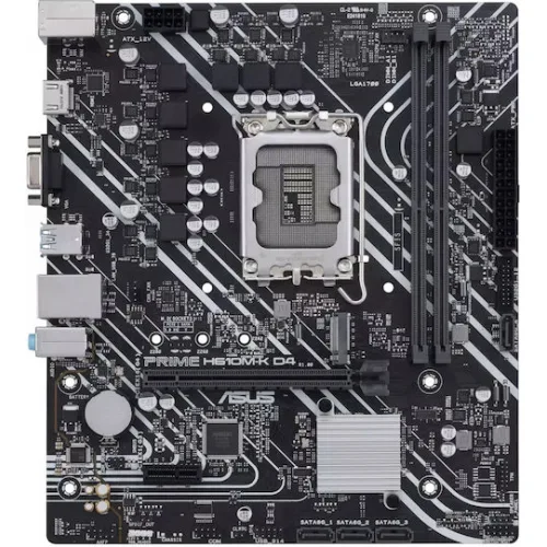 Asus Prime H610M-K D4 Motherboard Micro ATX με Intel 1700 Socket 90MB1A10-M0EAY0