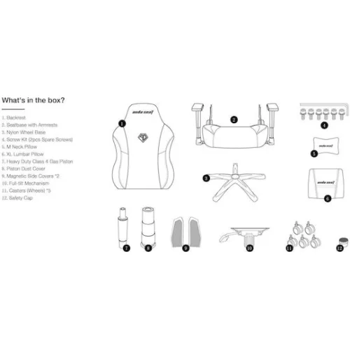 Anda Seat Phantom 3 Καρέκλα Gaming Δερματίνης με Ρυθμιζόμενα Μπράτσα Elegant Black