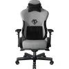 Anda Seat AD12XLLA T-Pro II Υφασμάτινη Καρέκλα Gaming με Ρυθμιζόμενα Μπράτσα Μαυρο/Γκρι