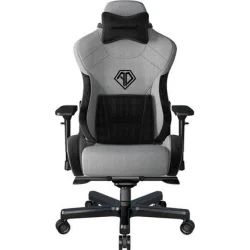 Anda Seat AD12XLLA T-Pro II Υφασμάτινη Καρέκλα Gaming με Ρυθμιζόμενα Μπράτσα Μαυρο/Γκρι