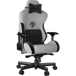 Anda Seat AD12XLLA T-Pro II Υφασμάτινη Καρέκλα Gaming με Ρυθμιζόμενα Μπράτσα Μαυρο/Γκρι