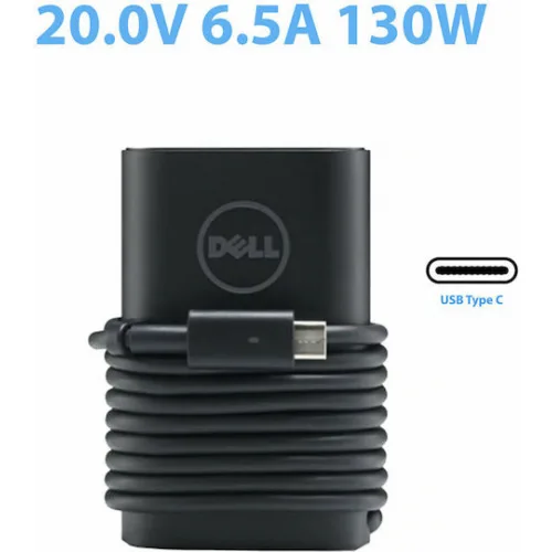 Dell TM7MV USB-C Φορτιστής Laptop 130W 20V 6.5A χωρίς Καλώδιο Τροφοδοσίας