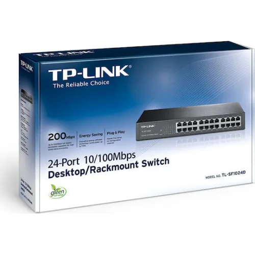 TP-LINK TL-SF1024D v3 Unmanaged L2 Switch με 24 Θύρες Ethernet