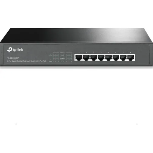TP-LINK TL-SG1008MP v4 Unmanaged L2 PoE+ Switch με 8 Θύρες Gigabit (1Gbps) Ethernet και 8 SFP Θύρες