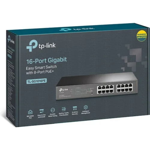 TP-LINK TL-SG1016PE v3 Unmanaged L2 PoE+ Switch με 16 Θύρες Gigabit (1Gbps) Ethernet