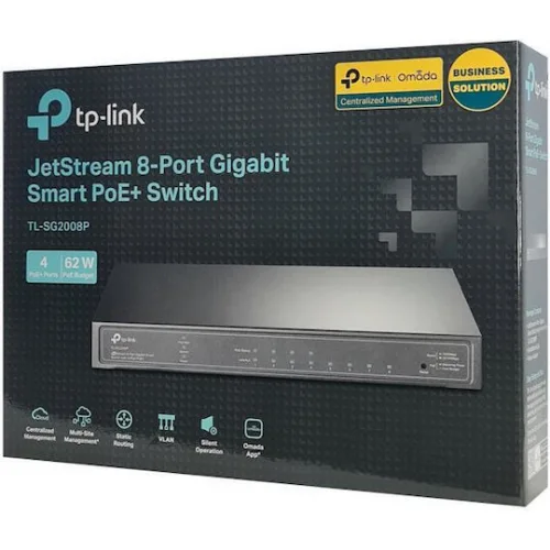 TP-LINK TL-SG2008P v3 Managed L2 PoE+ Switch με 8 Θύρες Ethernet