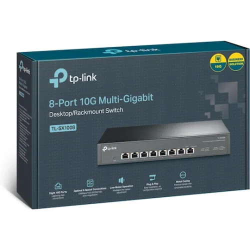 TP-LINK TL-SX1008 v1 Unmanaged L2 Switch με 8 Θύρες Gigabit (10Gbps) Ethernet