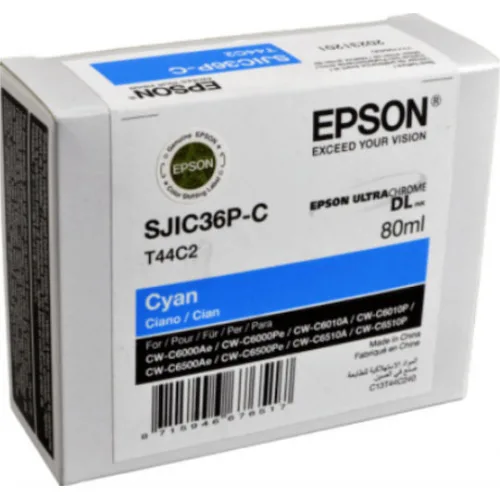 Epson T44C2 Γνήσιο Μελάνι Εκτυπωτή InkJet Κυανό (C13T44C240)